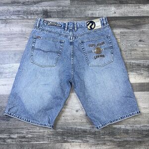 Pepe Jean Shorts Mens 36 Blue Loose Fit Baggy Y2K Jorts Hip Hop Skater 90s